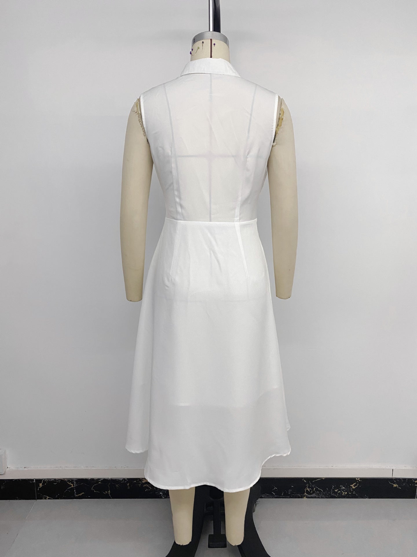 Contrast Bow Detail Midi Dress