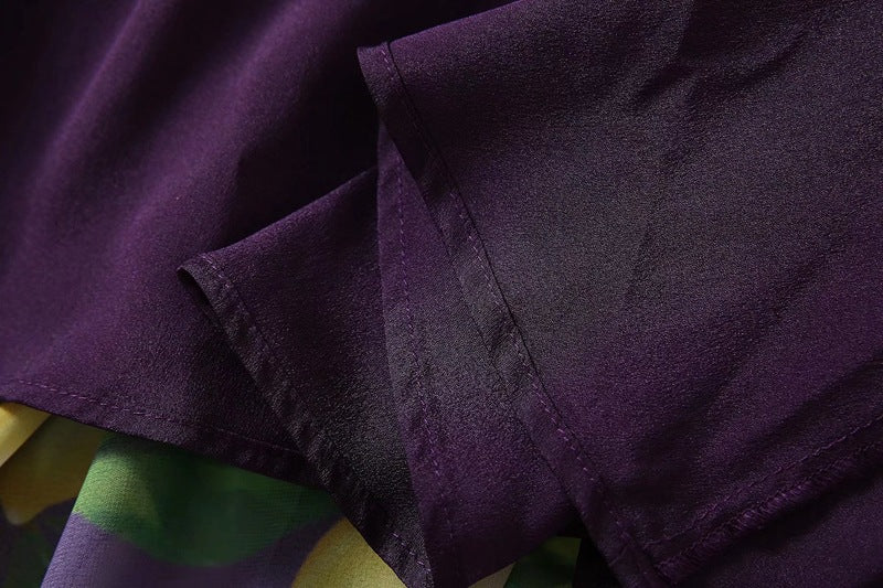 Bohemian Lemon Print Backless Maxi Dress