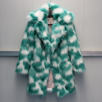 Full Size Faux Fox Fur Mid Long Trench Coat