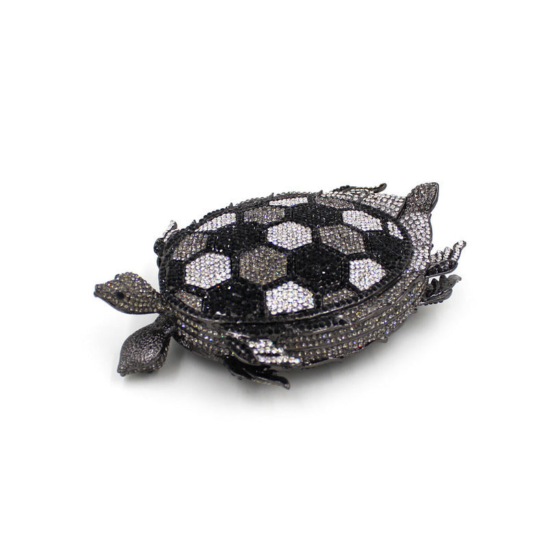 Rhinestone Turtle Crossbody Clutch Bag