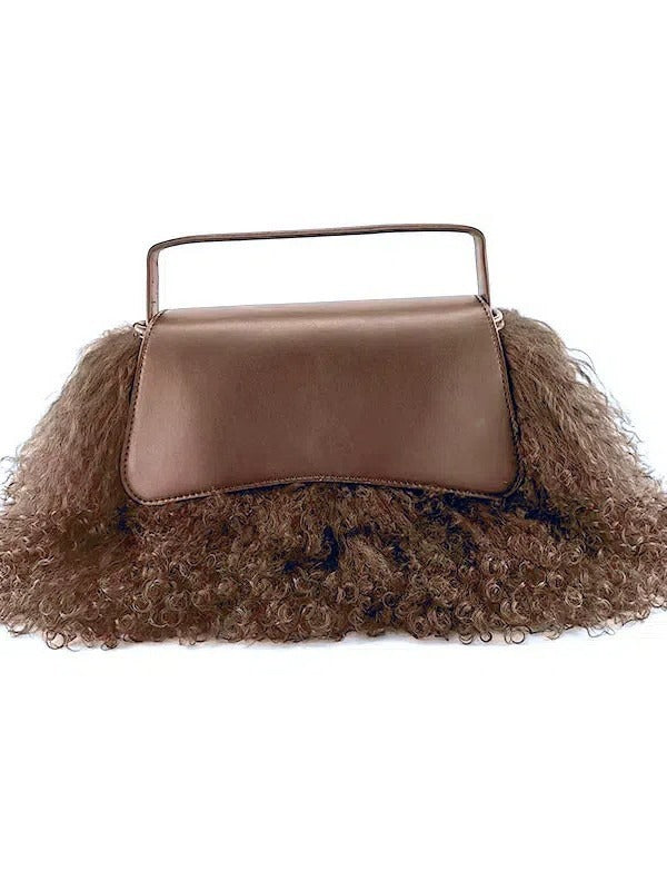 Plush Fuzzy Tassel Bag
