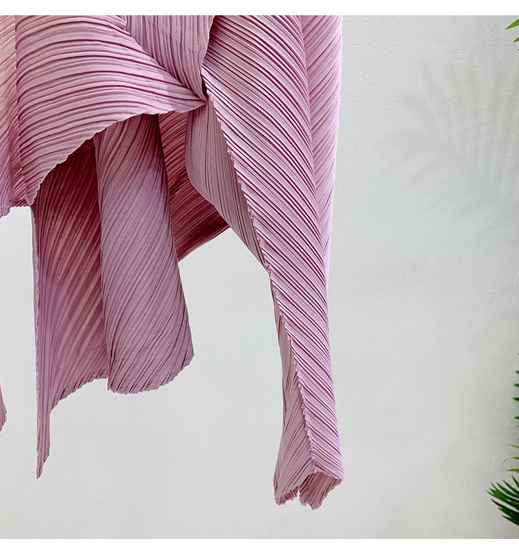 Miyake Pleated Folded Sleeves Open Front Jacket