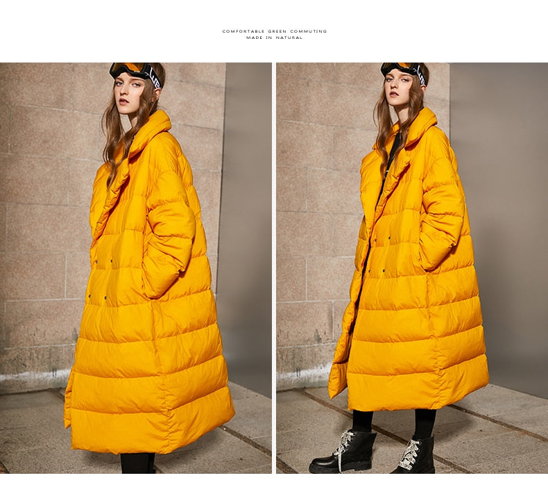 Hooded Duck Down Parka Coat