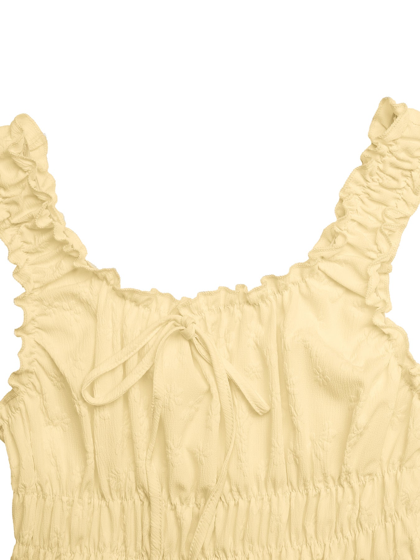 Floral Embossed Smocked Sleeveless Maxi Dress