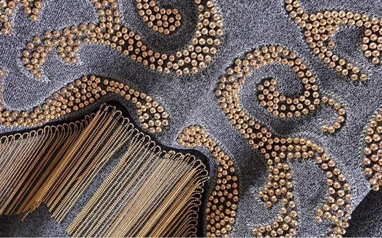 2Pcs Embellished Sweater & Pants Set