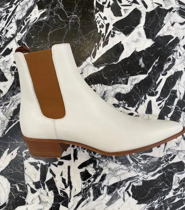 Pointed Toe Slip-On Chelsea Boots