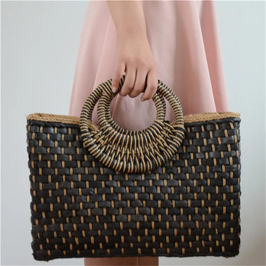 Handwoven Straw Handbag