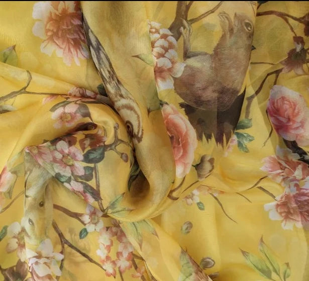 Floral Print O-Neck Long Sleeves Dress