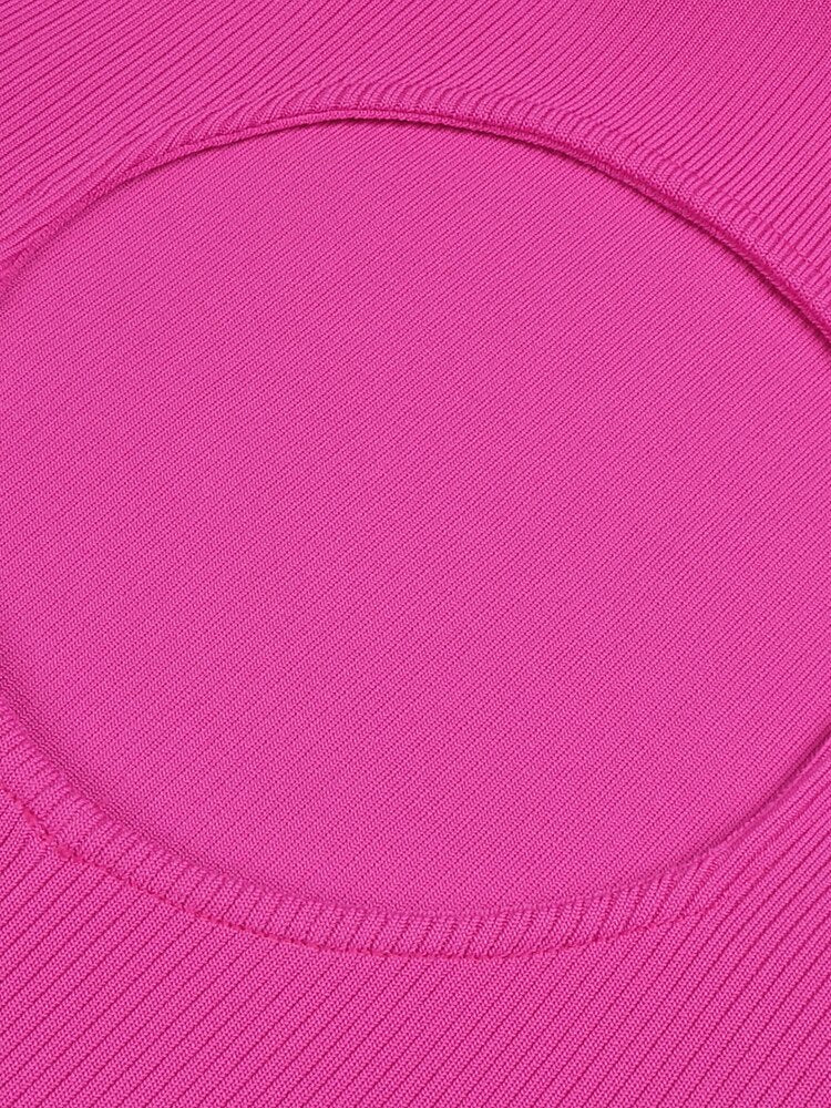 Crystal Bow Hollow Out Backless Bodycon Maxi Dress