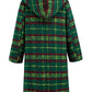 Plaid Long Sleeve Hooded Coat with Pockets