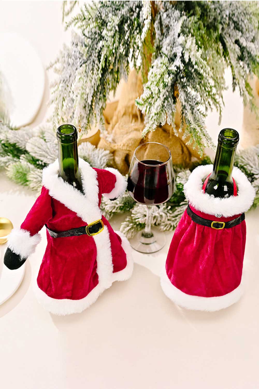 2-Pack Christmas Dress Wine Bottle Covers