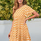 Checkered Single Shoulder Mini Dress