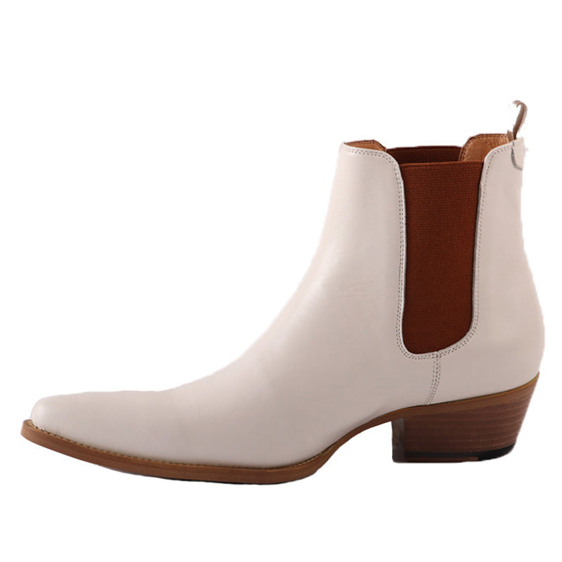 Pointed Toe Slip-On Chelsea Boots