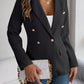 Decorative Pocket Flap Lapel Collar Long Sleeve Blazer