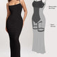 Built-In Shapewear Sleeveless Maxi Dress