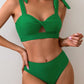 Cutout Sweetheart Neck Three-Piece Swim Set