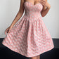 Heart Sweetheart Neck Mini Dress