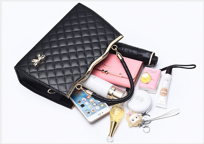 Diamond Lattice Crossbody Shoulder Bag