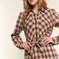 And the Why Plaid Tiered Midi Shirt Dress