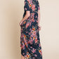 Floral Short Sleeve Maxi Dress