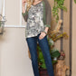 Celeste Full Size Floral Contrast Raglan Sleeve Top