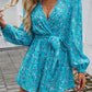 Tied Surplice Long Sleeve Romper