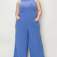 Ribbed Tank and Wide Leg Pants Set