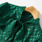 Emerald Vintage Sailor Collared Jacquard Maxi Dress