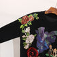 2Pcs Floral Sequin Embroidered Sweater & Pants Set