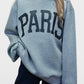 PARIS Round Neck Long Sleeve Air Scuba Sweatshirt