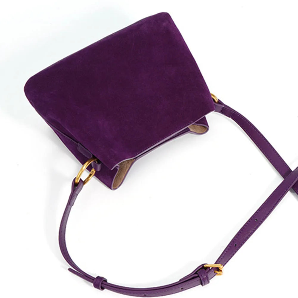 Luxury Suede Leather Mini Handbag