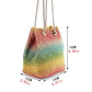 Metallic Multicolor Rhinestone Bucket Bag