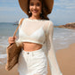 Openwork Long Sleeve Cover-Up