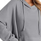 Drawstring Slit Long Sleeve Hoodie