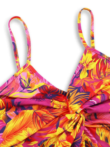 Twisted Printed V-Neck Cami Dress