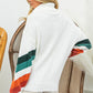 Multi Color Chevron Pattern Sweater