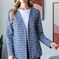 Heimish Houndstooth Tweed Open Front Blazer