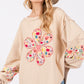 Daisy Patch Applique Long Sleeve Sweatshirt