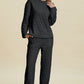 Texture Round Neck Long Sleeve Top and Pants Set