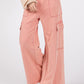 Knit Terry Mineral Wash Wide Leg Pants