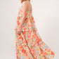 Floral Ruffled Tiered Maxi Adjustable Strap Cami Dress