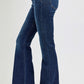 RISEN High Rise Flare Jeans with Pockets