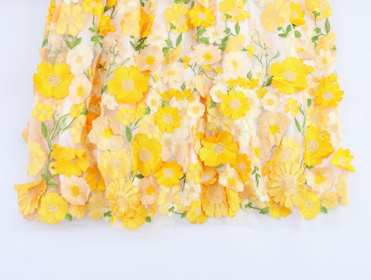 Floral Patchwork Embroidered Maxi Dress