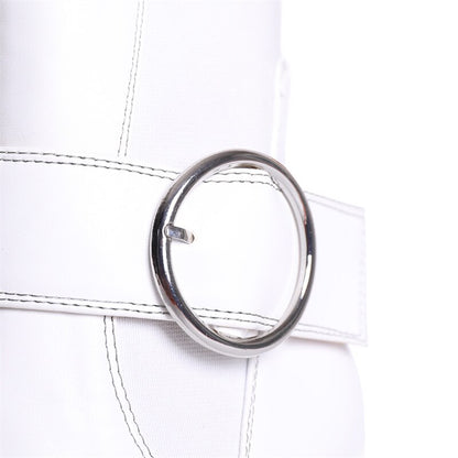 Square Toe Platform Ankle Boots