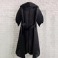 Miyake Pleated Irregular Mid-length Trench Coat