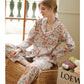 Floral Long Sleeve Top and Pants Pajama Set