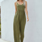 V-Neck Spaghetti Strap Wide Leg Jumpsuit