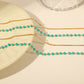 Turquoise Titanium Steel Double-Layered Necklace