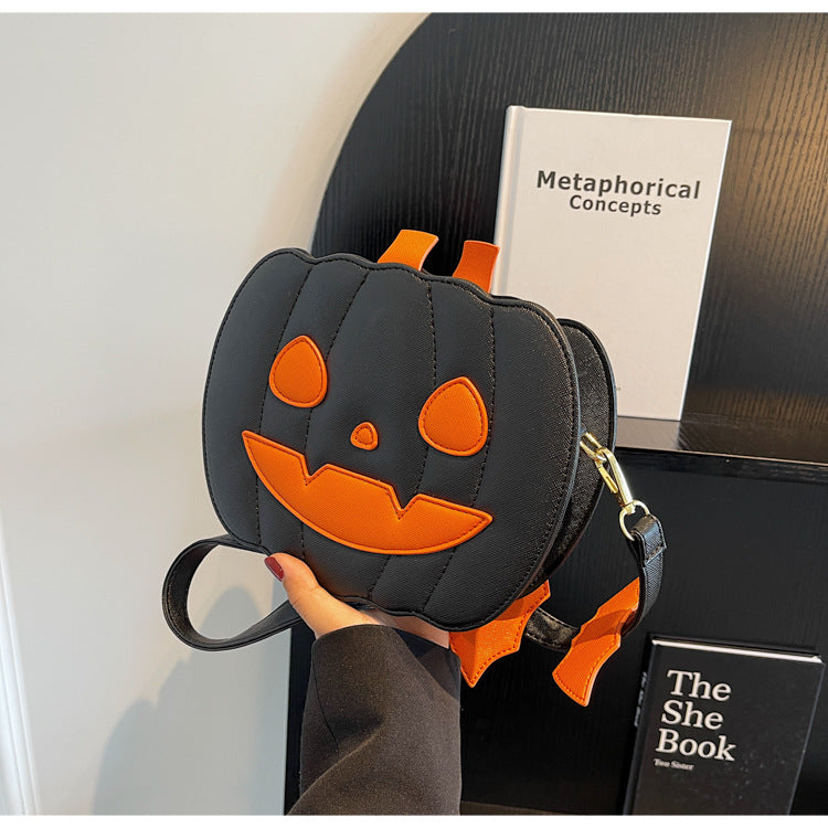 Halloween Contrast Color Funny Pumpkin Shoulder Bag