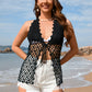 Tied Openwork Halter Neck Cover-Up